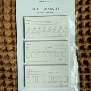 Cloth & Paper Half Sticky Notes Wellness Trackers
